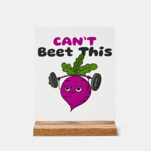 Kan dit grappige bord van de bietenbalie niet wedd