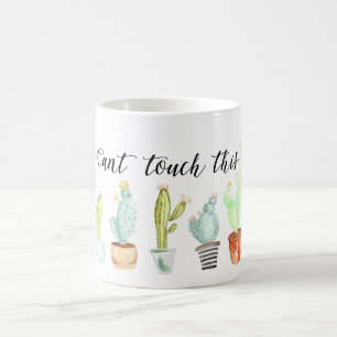 Kan dit niet aanraken Cactus-Waterverf Koffiemok