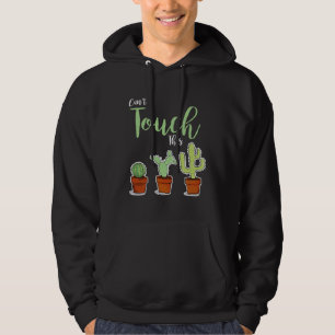Kan dit niet aanraken sappige plant hobbytuinier hoodie