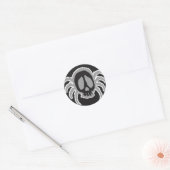 Kan een Spyder Skull medaillon Ronde Sticker (Envelop)