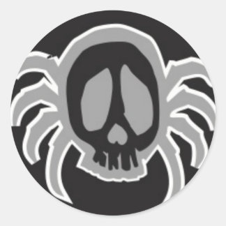 Kan een Spyder Skull medaillon Ronde Sticker