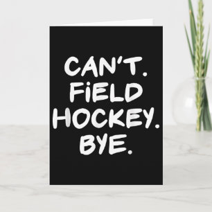 Kan Field Hockey Vaarwel Grappig Kaart
