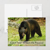 Kan geen "Beer" om Poconos Briefkaart te laten (Voorkant / Achterkant)