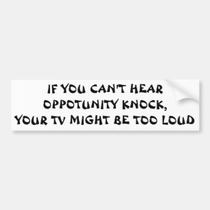 Kan geen opportuniteitsknock Fortune Cookie Style Bumpersticker