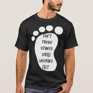Kan geen stenen gooien tijdens het wassen voeten 1 t-shirt