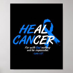 Kan genezen kanker Ataxia Awareness Maand Gift Bla Poster