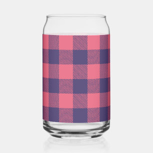 Kan Glas Heet Roze Magenta Indigo Buffalo Plaid