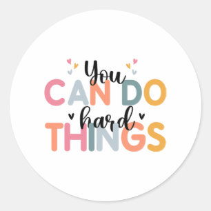 Kan harde dingen testen dag testen leraar ronde sticker