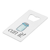 Kan het kredietkaart flessenopener (Achterkant Gekanteld)