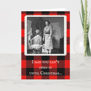 "Kan het niet hebben tot Kerstmis" Vintage Kerstka Bedankkaart