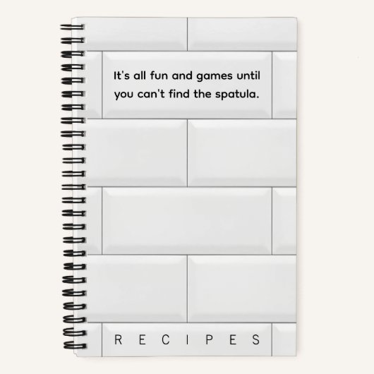 Kan het receptenboek Spatula niet vinden Notitieboek (Voorkant)