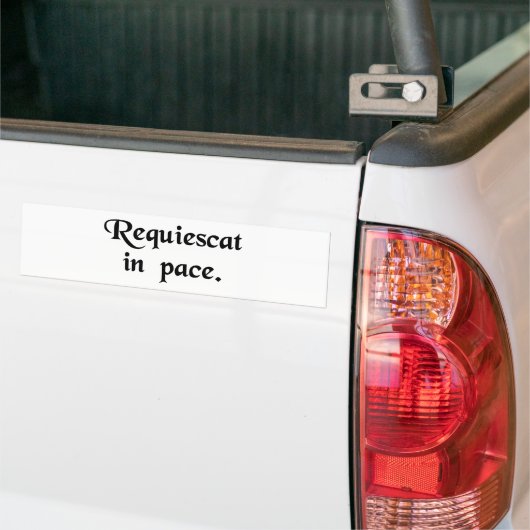 Kan hij/zij in vrede rusten bumpersticker (Op Truck)