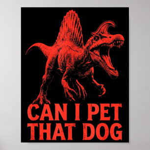 Kan huisdier die hond grappige dinosaurus spinosau poster