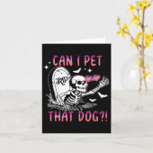 Kan ik dat hondenskelet Halloween aaien? Kaart (Gele Bloem)