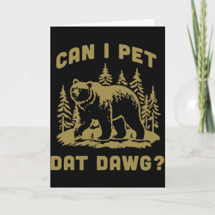 Kan ik die hond aaien Funny Bear Vintage Outdoor Kaart