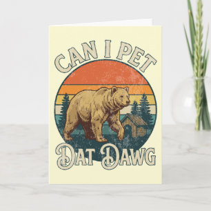 Kan ik die hond aaien Funny Bear Vintage Sunset Kaart
