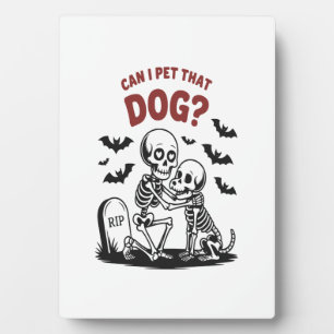 Kan ik die hond aaien Halloween Fotoplaat