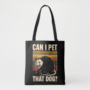 Kan ik die hond opossum aaien Funny Meme Design Draagtas