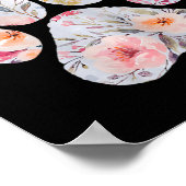 Kan ik die hond Waterverf Bloemen Paw Print (Hoek)