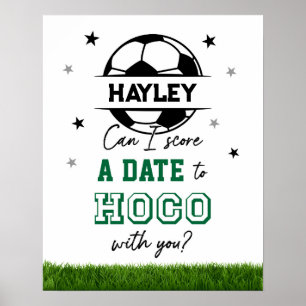 Kan ik een datum scoren voor Hoco Soccer Homecomin Poster