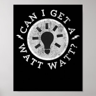 Kan ik een watt-grappige overlopers van een elektr poster