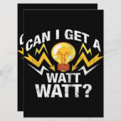 Kan ik een watt krijgen? - Funny Electricia Menu (Voorkant / Achterkant)