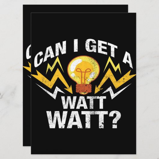 Kan ik een watt krijgen? - Funny Electricia Menu (Voorkant / Achterkant)