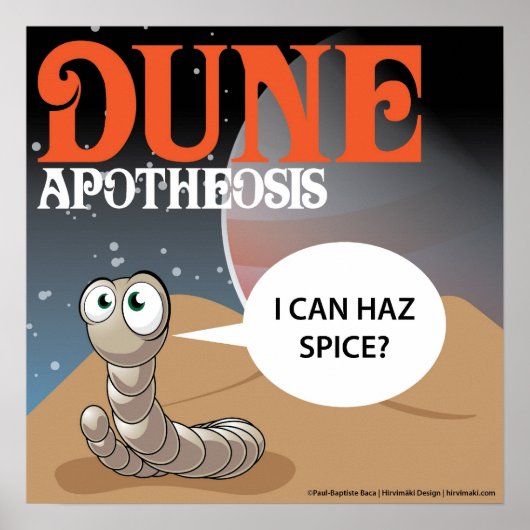 Kan ik Haz Spice? Dune Worm Poster (Voorkant)