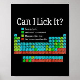 Kan ik het grappig terug naar school periodiek sys poster