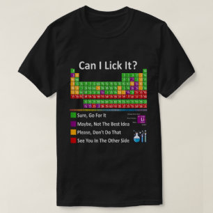 Kan ik het leuk vinden periodiek systeem t-shirt