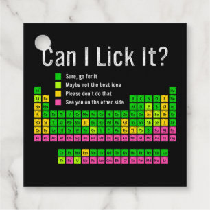 Kan ik het likken Periodic Table Teacher Student K Bedankjes Labels