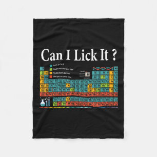 Kan ik het likken Periodic Table Teacher Student K Fleece Deken