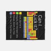 Kan ik het likken Periodic Table Teacher Student K Fleece Deken (Voorkant (Horizontaal))