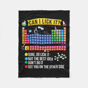 Kan ik het oplikken Periodiek systeem Funny Scienc Fleece Deken