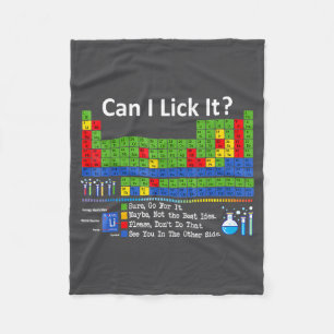 Kan ik het Periodiek Systeem Grafiek Likken Wetens Fleece Deken
