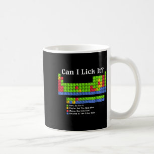 Kan ik het Periodiek Systeem Grafiek Likken Wetens Koffiemok