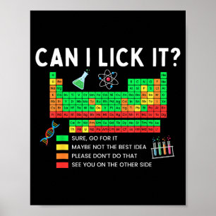 Kan ik het Periodiek Systeem Grafiek Wetenschapsle Poster