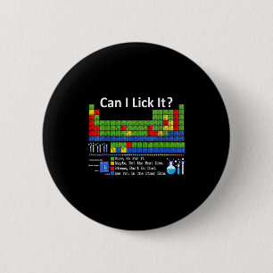 Kan ik het Periodiek Systeem Grafiek Wetenschapsle Ronde Button 5,7 Cm