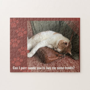 Kan ik je overhalen Funny Cat Legpuzzel