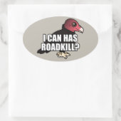 Kan ik Roadkill hebben? Ovale Sticker (Tas)