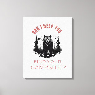 Kan ik u helpen bij het vinden van uw camping? – C Canvas Afdruk
