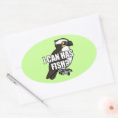 Kan ik vis hebben? ovale sticker (Envelop)