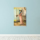 Kan je een beetje te gelukkig zijn, Victoriaans ch Canvas Afdruk (Insitu (Houten vloer))