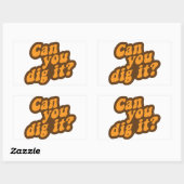 Kan je het dig maken? rechthoekige sticker (Vel)