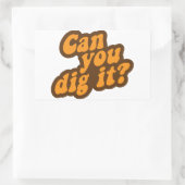 Kan je het dig maken? rechthoekige sticker (Tas)