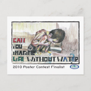 Kan je je een leven zonder water voorstellen? briefkaart