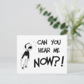 Kan je me nu horen?! briefkaart (Staand voorkant)