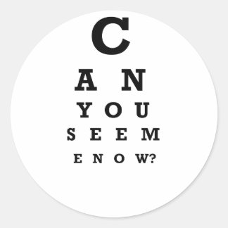 Kan je me nu zien? ronde sticker