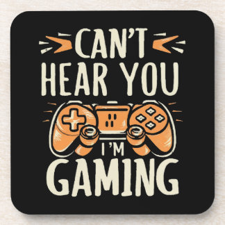 Kan je niet horen, ik ben aan het gamen bier onderzetter