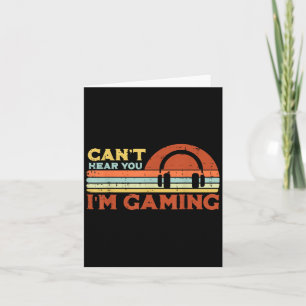 Kan je niet horen Ik game Hoofdtelefoon Retro Game Kaart